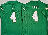 Men's Notre Dame Fighting Irish #4 Jeremiyah Love Green 2024 F.U.S.E. Limited Stitched Jersey,baseball caps,new era cap wholesale,wholesale hats